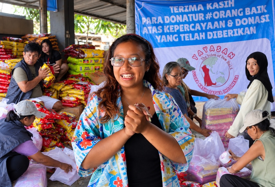 Caring for Stray Animals, Suara Kasih Satwa Indonesia Foundation and Kitabisa Distribute 1.6 Tons of Pet Food in Bali